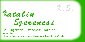 katalin szerencsi business card